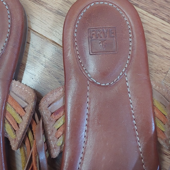 FINAL! 🚨Frye leather flat sandals womens 8 1/2 B - Picture 4 of 8